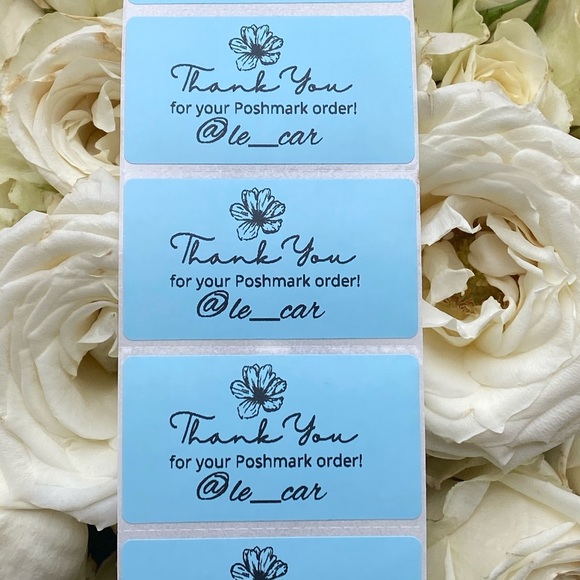 HOST PICK!! 100 Custom Thank you stickers- 2.25 x 1.25 rectangle - Picture 4 of 8